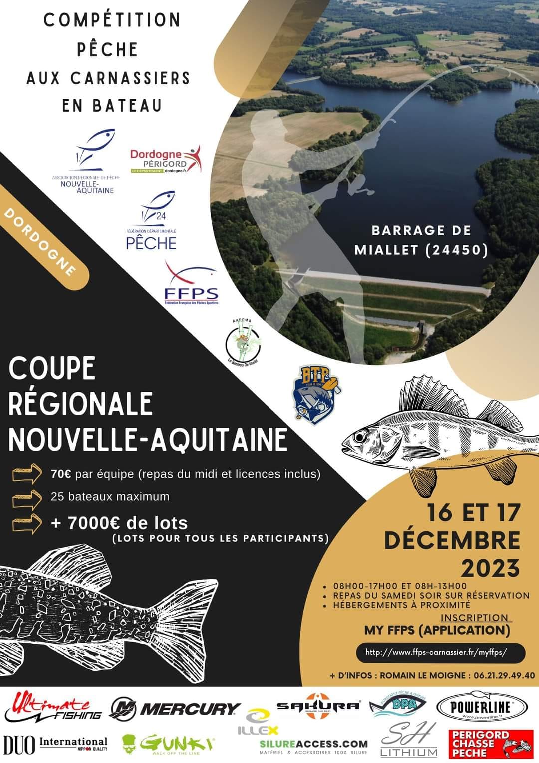 Coupe Régionale Nouvelle-Aquitaine de pêche des carnassiers en bateau