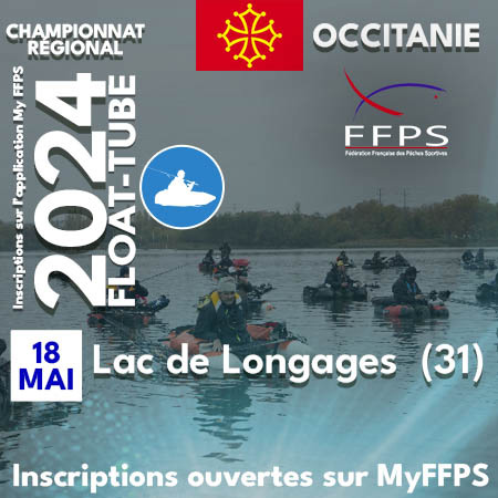 CHAMPIONNAT D'OCCITANIE 2024 DE PÊCHE DES CARNASSIERS EN FLOAT-TUBE à LONGAGES (31)